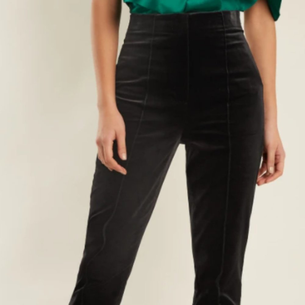 DVF - High Waist Skinny Velvet Pants